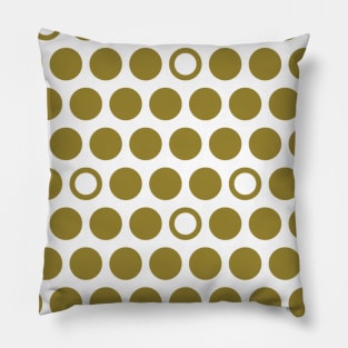 MOD Gold White Classy Bling Pattern Print Modern Mid Century Pillow