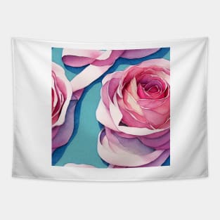 Watercolor pink bow pink ribbon Tapestry