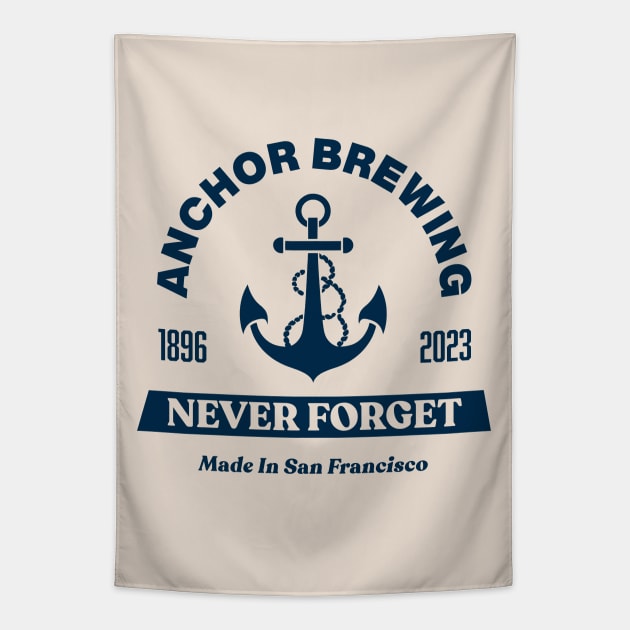 Anchor Steam (front/back) | Never Forget Tapestry by Retro Travel Design