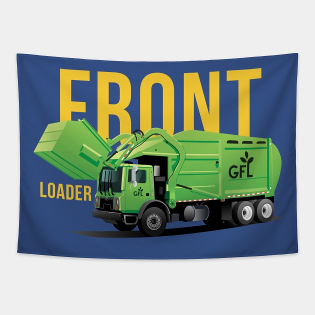 GFL Front Loader Garbage Truck Tapestry by GarbageTrucksRule