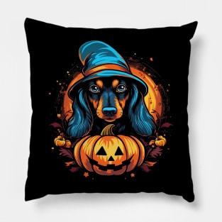 Dachshund Halloween Pillow