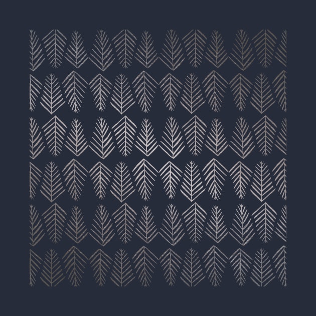 Pine trees pattern  - silver by wackapacka