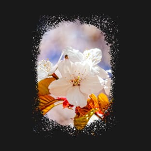 A Group Of Sakura FLowers, Orange Leaves T-Shirt