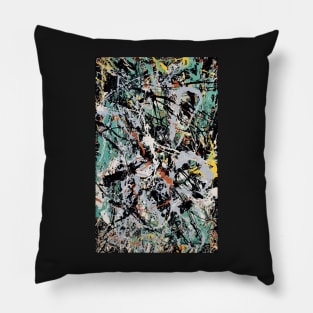 Jackson pollock fantastic art Pillow