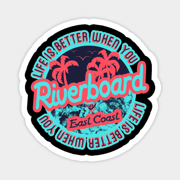 Riverboard East Coast for riverboarder Magnet by LiquidLine