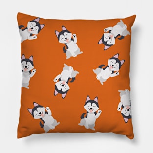 Husky or Klee Kai Pattern Pillow