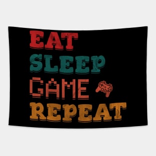 Eat Sleep Game Repeat Tapestry