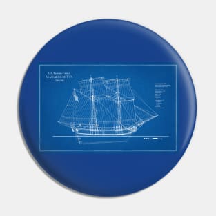 United States Revenue Cutter Massachusetts - AD Pin