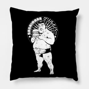 Sumo Wrestler Burger Grill Pillow