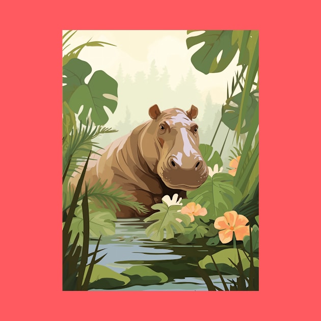 Hippo in the Jungle by JunkyDotCom