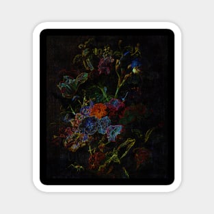 Black Panther Art - Glowing Flowers in the Dark 17 Magnet