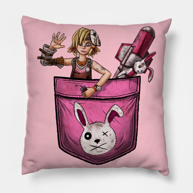 Pocket Tiny Tina - Borderlands Pillow by Doomgriever