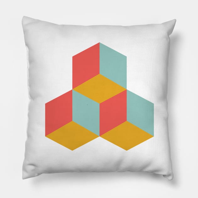 Orange Cube Pillow by bruxamagica