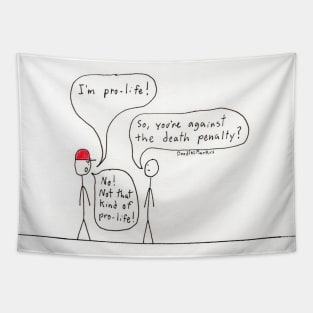 True Pro-life (white background) Tapestry