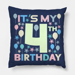 IT's My 4th Birthday Pillow