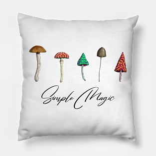 Magic Mushroom Psychedelic Psilocybin T-Shirt. Enlightenment Beautiful Shrooms Tee. Trippy Hippie Psychoactive Boho TShirt Gift Pillow