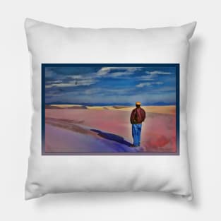 The Watcher (in Watercolor) Pillow