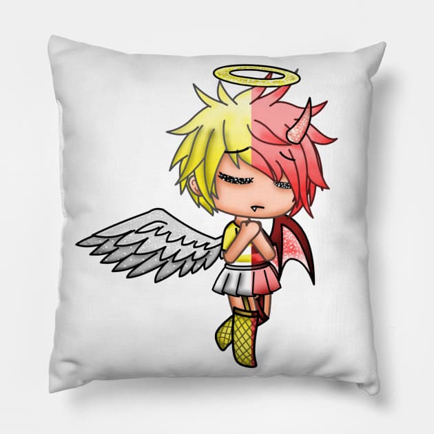 Gacha Life Half Demon, Half Angle Pillow by I'm_Bored_So_Im_Doing_This