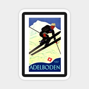 Adelboden,Schweiz, Ski Poster Magnet