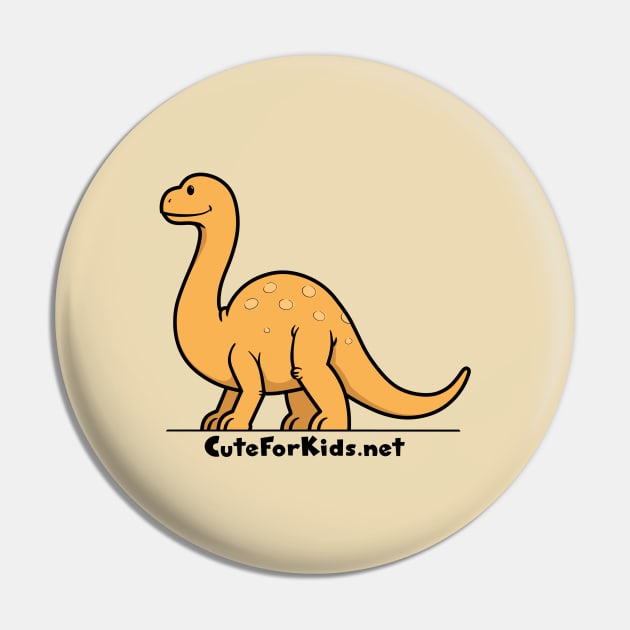 CuteForKids - Brontosaurus - Branded Pin by VirtualSG