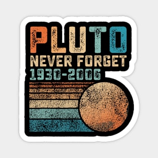 Pluto Never Forget Funny Astronomy Space Science Nerd Magnet