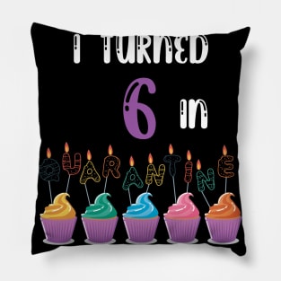 I Turned 6 In Quarantine funny birthday idea T-shirt Pillow