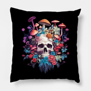 Mushroom skull Pillow