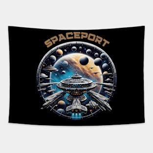 Spaceport For Sci-Fi Fans Tapestry