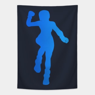 Hype Dance Outline (Blue) Tapestry