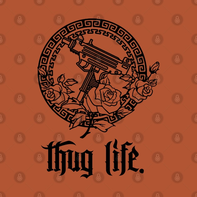 Thug Life #1 /// Tattoo Style Illustration Design by DankFutura