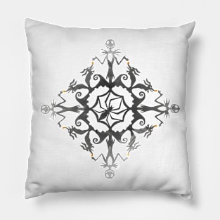 Snowflake Inspired Silhouette Pillow