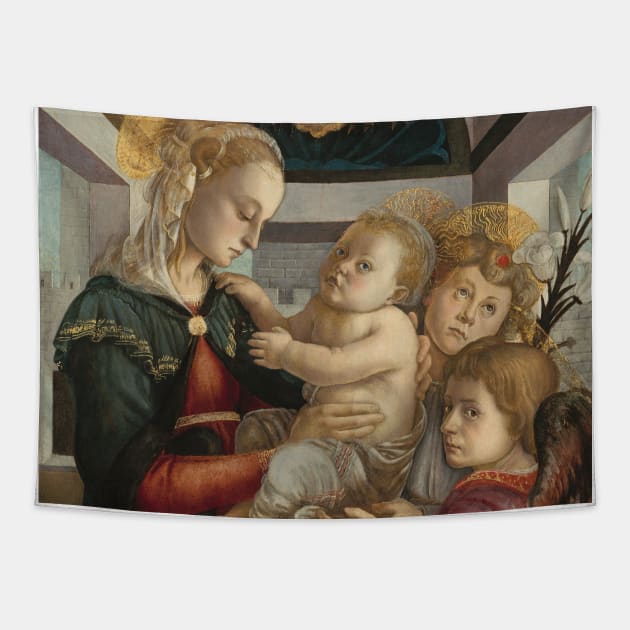 Madonna and Child with Angels by Sandro Botticelli Tapestry by Classic Art Stall