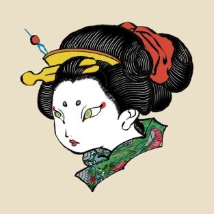 Ukiyoe Girl Colour T-Shirt