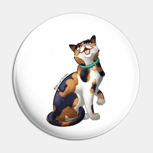 Calico Kitty Cat Pin