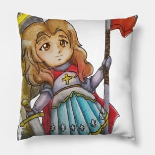 Saint Joan of arch Chibi Pillow