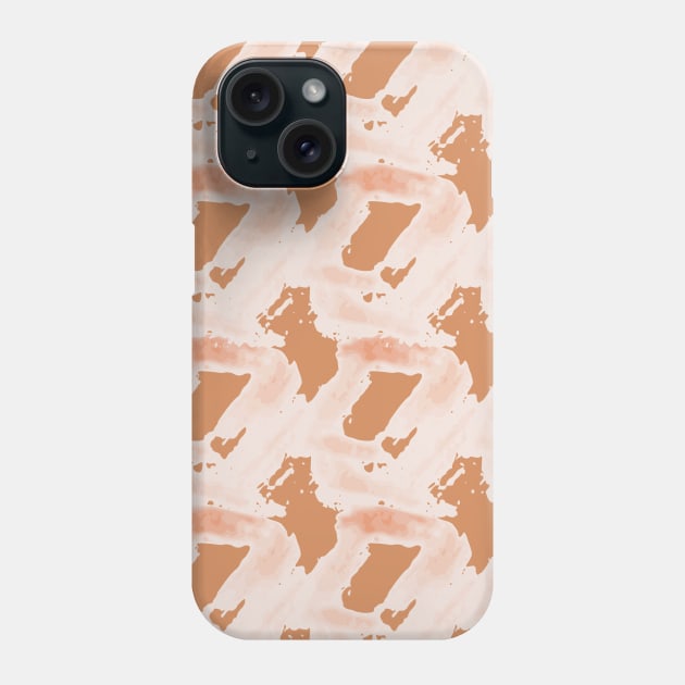 Beige intricate fragments on a brown surface. Phone Case by grafinya