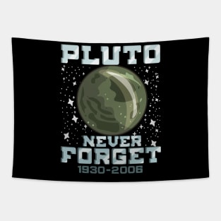 Pluto Never Forget - Funny Space Planet Gift Tapestry