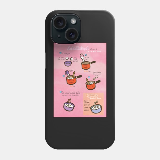 Recipe: Mohallabiyeh (Lebanese rice cream) Phone Case by Cedarseed