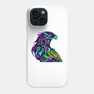 mecha peregrine falcon halcon ecopop in mexican techno organic tribal totonac patterns Phone Case