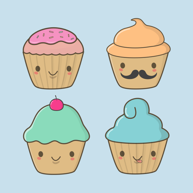 Cute Cupcakes T-Shirt by happinessinatee