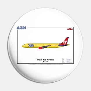 Airbus A321 - Virgin Sun Airlines (Art Print) Pin