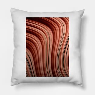 Red Curves Pattern Pillow