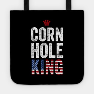 Cornhole King Shirt American Bean Bag Toss Winner Champion Tote