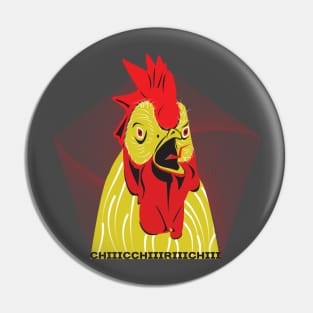 Screaming Rooster Pin