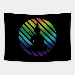 Buddha Meditation Rainbow Circle Tapestry