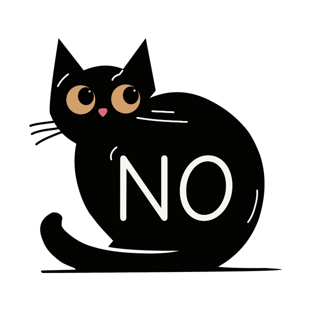 Black cat says no by VinsendDraconi