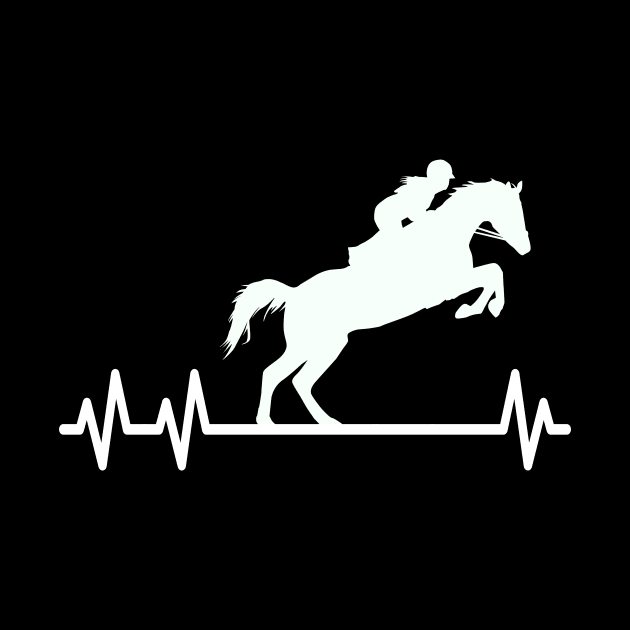 Equestrian Heartbeat Horses Pulse Rider by Foxxy Merch