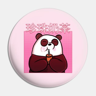 Panda with Pearl Milk Tea Pin