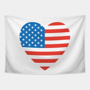 Heart Love USA FLAG 4th Of July & America Summer Party Patriotic Decoration and Gifts Tapestry