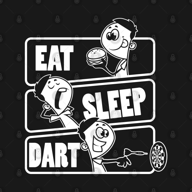 Eat Sleep Dart Repeat - Gift for dart player print by theodoros20